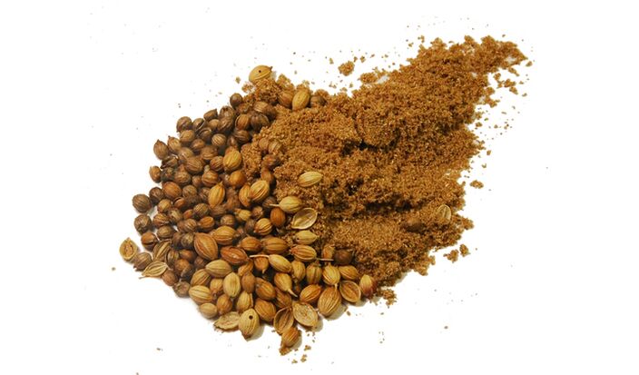 La polvere di semi di coriandolo è un rimedio efficace per i parassiti
